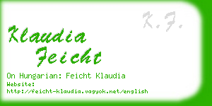 klaudia feicht business card